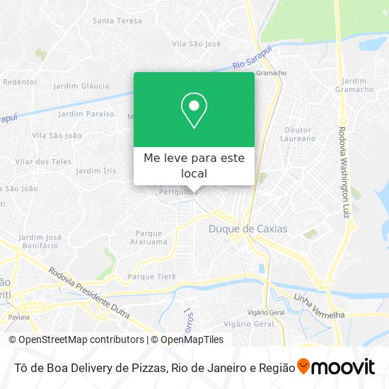 Tô de Boa Delivery de Pizzas mapa