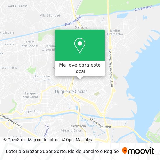 Loteria e Bazar Super Sorte mapa