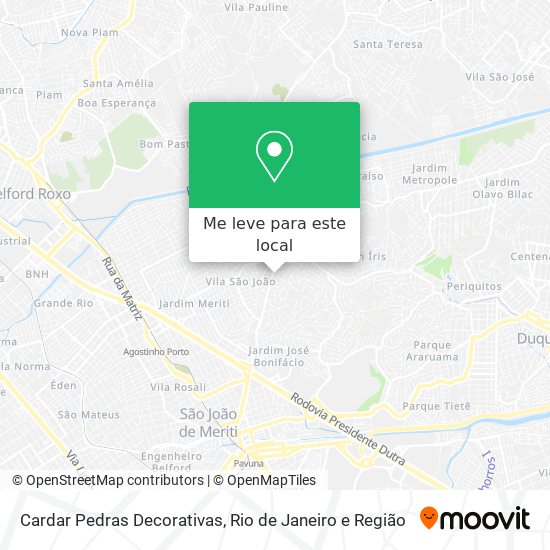 Cardar Pedras Decorativas mapa