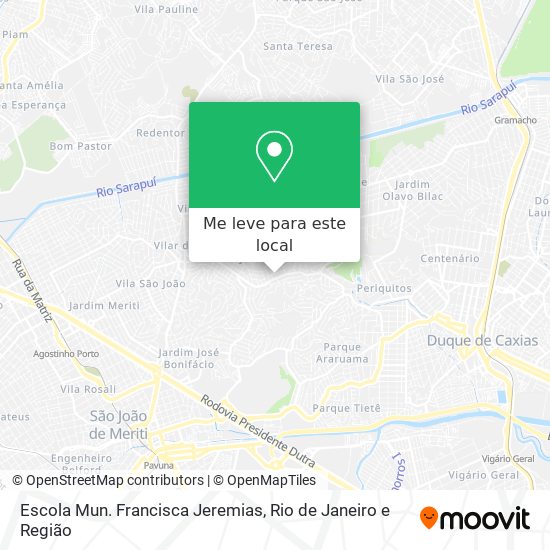 Escola Mun. Francisca Jeremias mapa