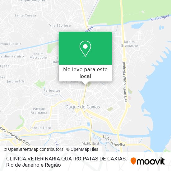 CLINICA VETERINARIA QUATRO PATAS DE CAXIAS mapa