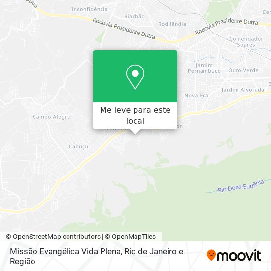 Missão Evangélica Vida Plena mapa