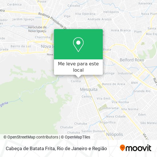 Cabeça de Batata Frita mapa