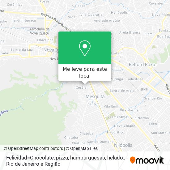 Felicidad=Chocolate, pizza, hamburguesas, helado. mapa