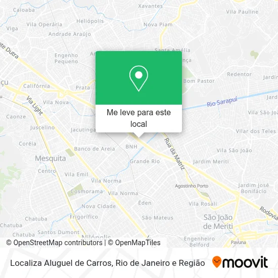 Localiza Aluguel de Carros mapa