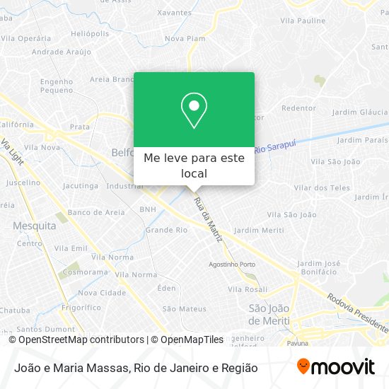 João e Maria Massas mapa