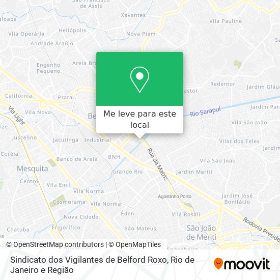 Sindicato dos Vigilantes de Belford Roxo mapa