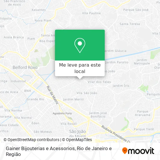 Gainer Bijouterias e Acessorios mapa