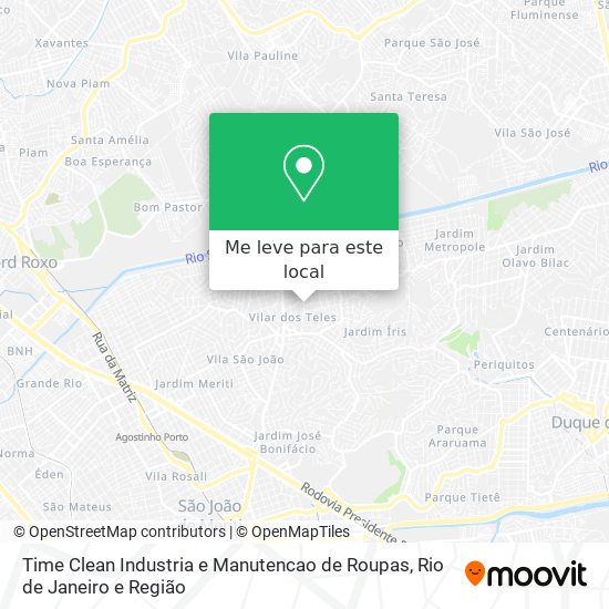 Time Clean Industria e Manutencao de Roupas mapa