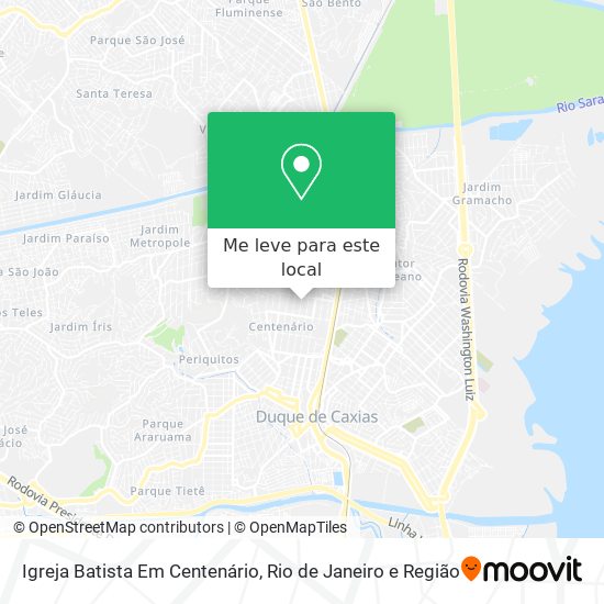 Igreja Batista Em Centenário mapa