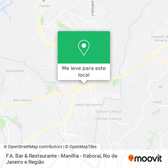 F.A. Bar & Restaurante - Manilha - Itaboraí mapa