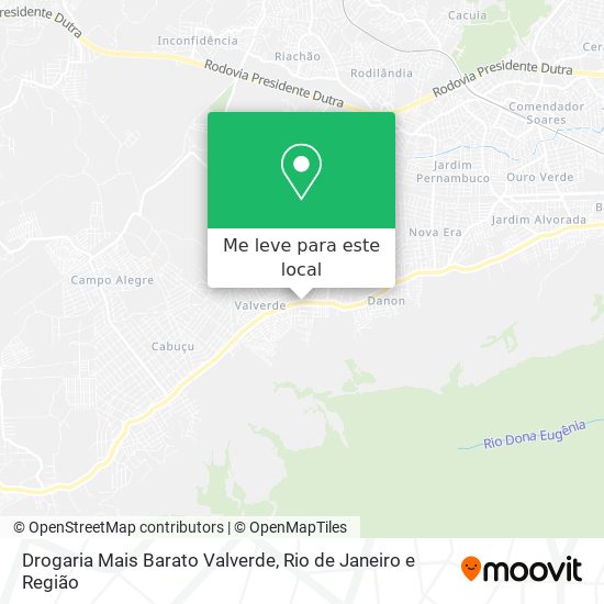 Drogaria Mais Barato Valverde mapa