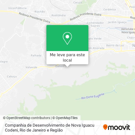 Companhia de Desenvolvimento de Nova Iguacu Codeni mapa