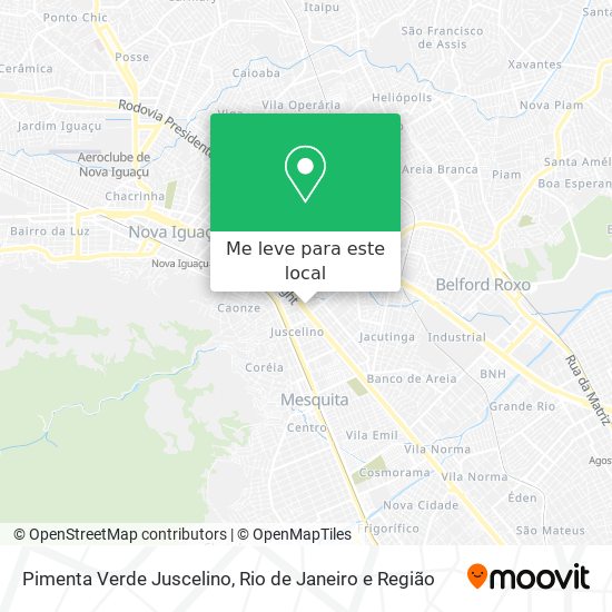 Pimenta Verde Juscelino mapa