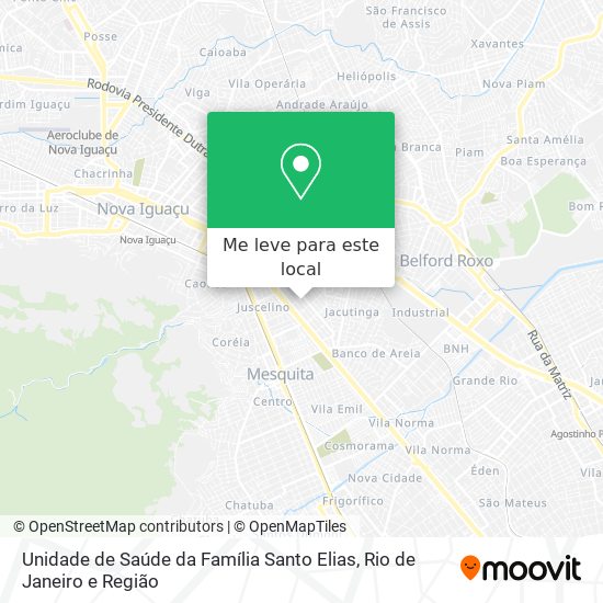 Unidade de Saúde da Família Santo Elias mapa