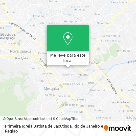 Primeira Igreja Batista de Jacutinga mapa