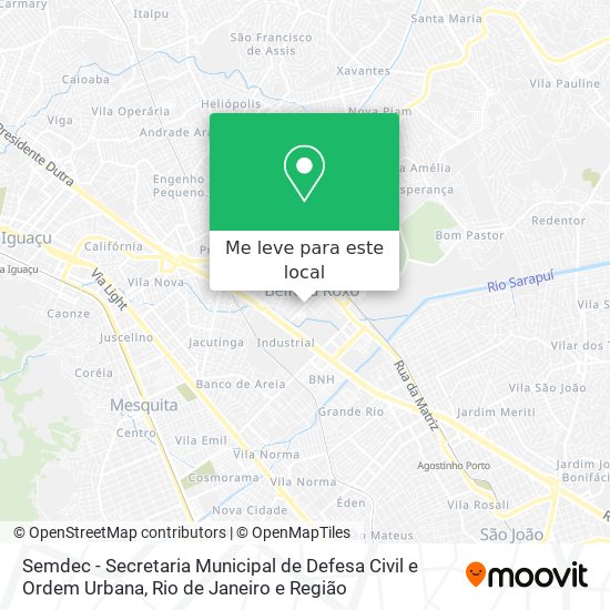 Semdec - Secretaria Municipal de Defesa Civil e Ordem Urbana mapa