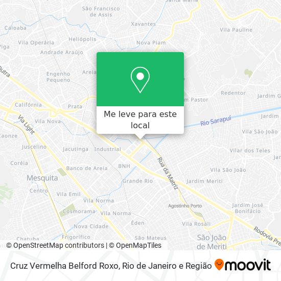 Cruz Vermelha Belford Roxo mapa