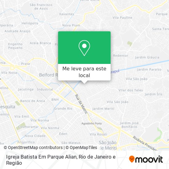 Igreja Batista Em Parque Alian mapa