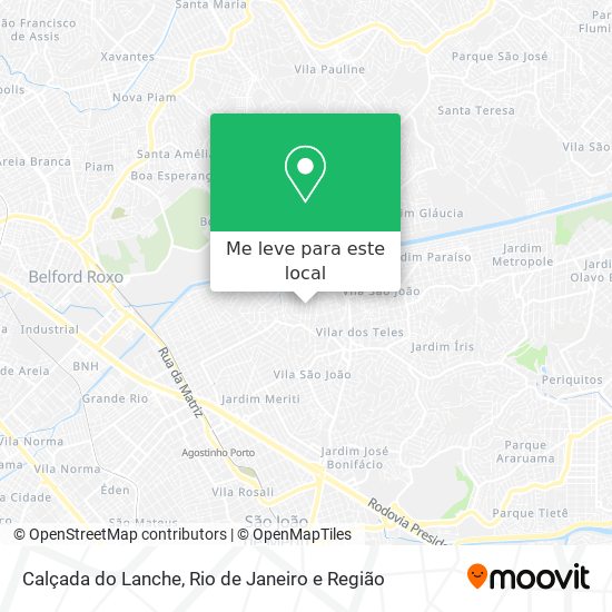 Calçada do Lanche mapa