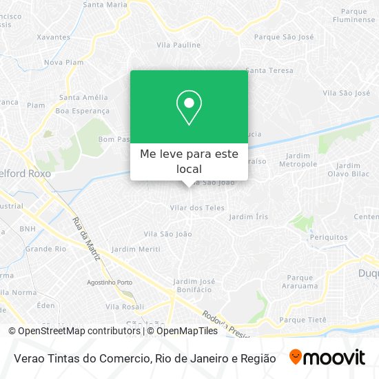 Verao Tintas do Comercio mapa