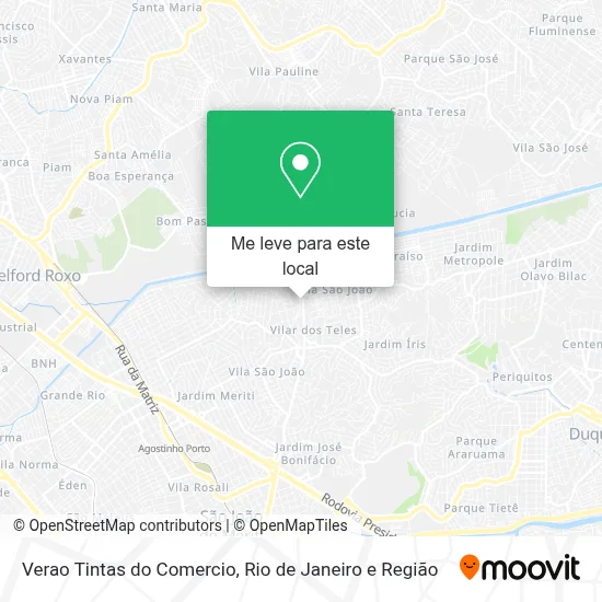 Verao Tintas do Comercio mapa