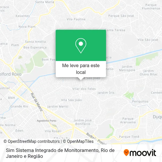Sim Sistema Integrado de Monitoramento mapa