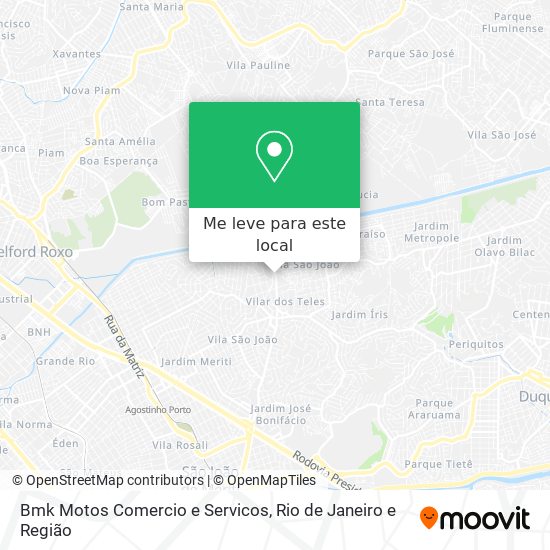 Bmk Motos Comercio e Servicos mapa