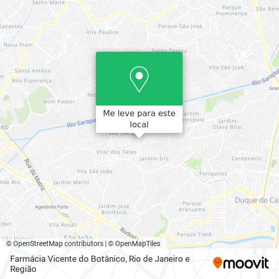 Farmácia Vicente do Botânico mapa