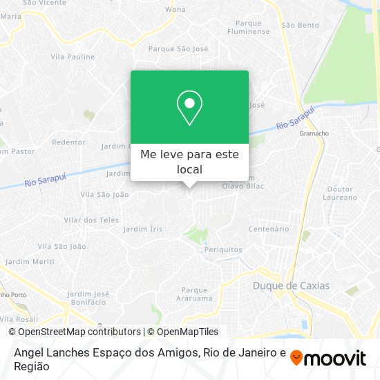 Angel Lanches Espaço dos Amigos mapa