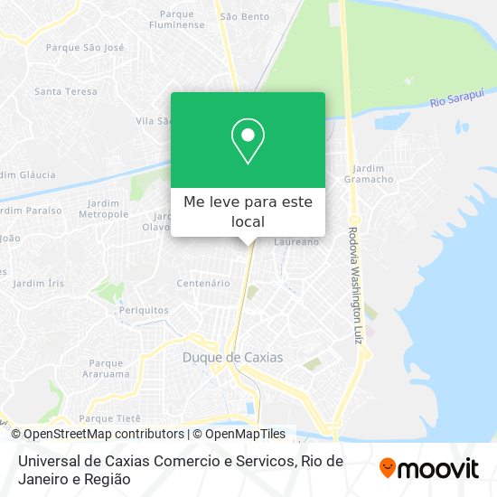 Universal de Caxias Comercio e Servicos mapa