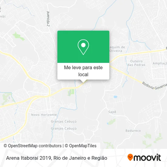 Arena Itaboraí 2019 mapa