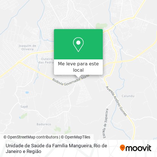 Unidade de Saúde da Família Mangueira mapa