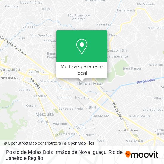 Posto de Molas Dois Irmãos de Nova Iguaçu mapa