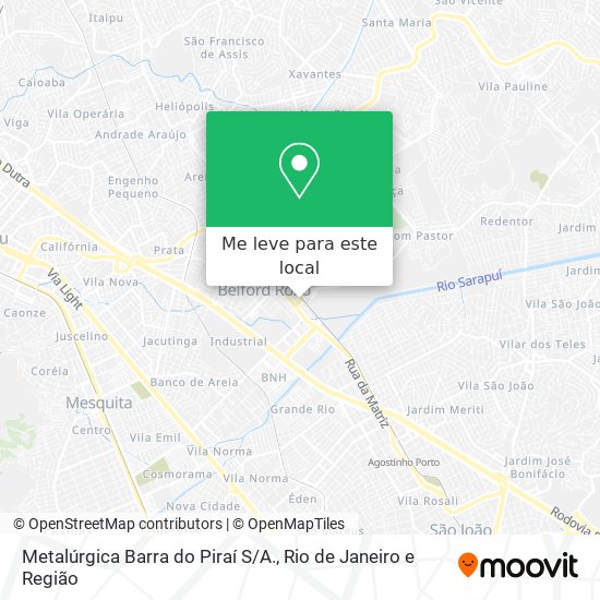 Metalúrgica Barra do Piraí S / A. mapa