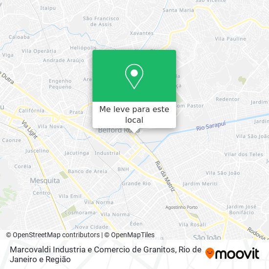 Marcovaldi Industria e Comercio de Granitos mapa