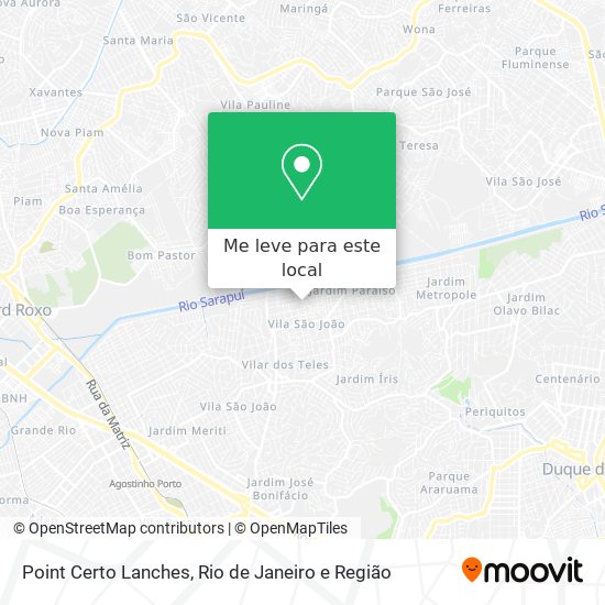 Point Certo Lanches mapa