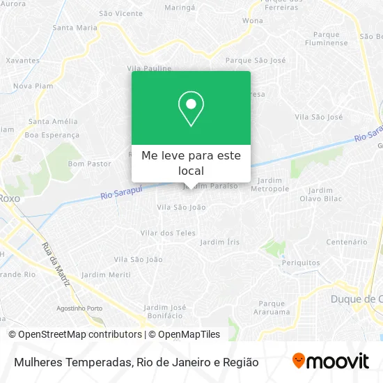 Mulheres Temperadas mapa