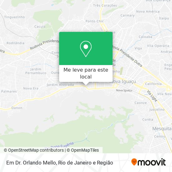 Em Dr. Orlando Mello mapa