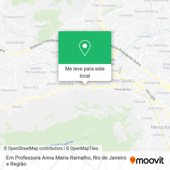 Em Professora Anna Maria Ramalho mapa