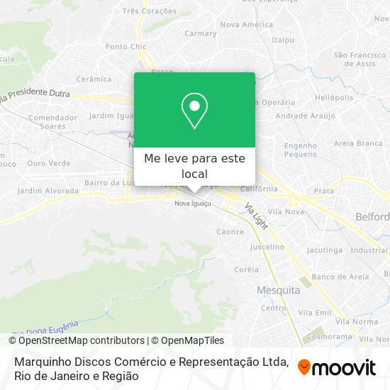 Marquinho Discos Comércio e Representação Ltda mapa