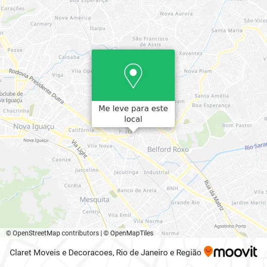 Claret Moveis e Decoracoes mapa