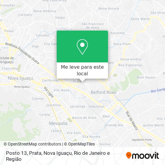 Posto 13, Prata, Nova Iguaçu mapa