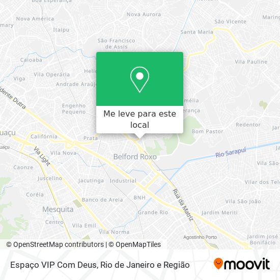 Espaço VIP Com Deus mapa