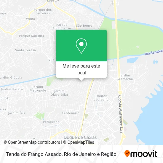 Tenda do Frango Assado mapa