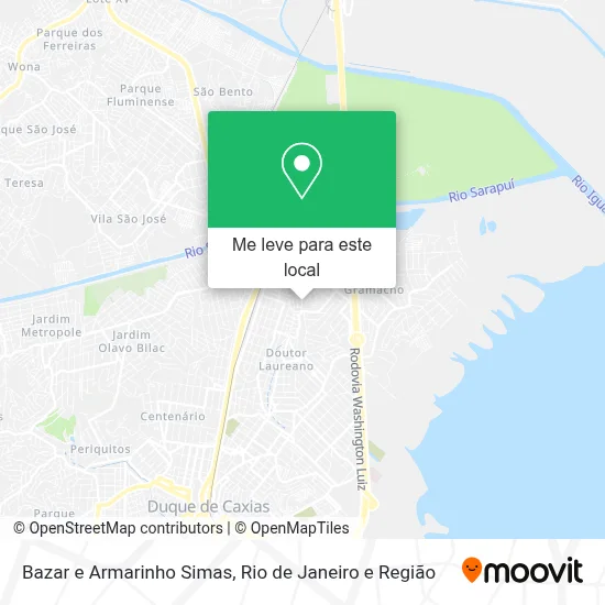 Bazar e Armarinho Simas mapa