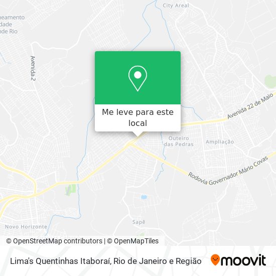 Lima's Quentinhas Itaboraí mapa