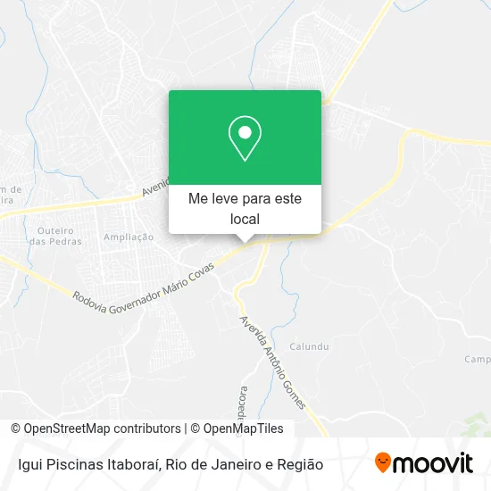 Igui Piscinas Itaboraí mapa
