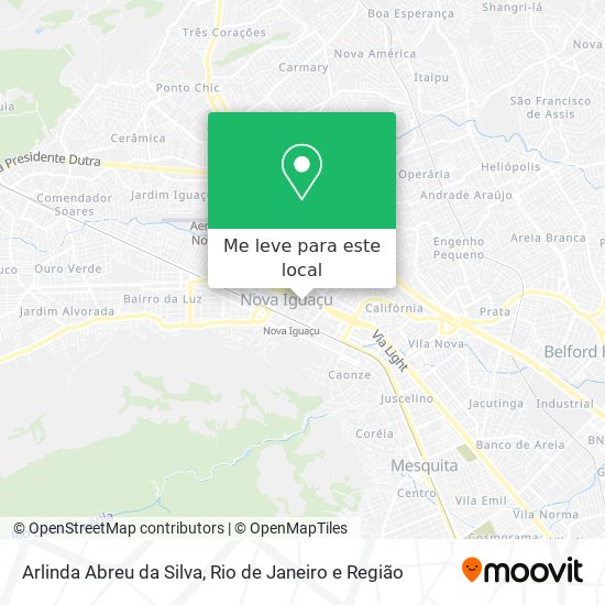 Arlinda Abreu da Silva mapa