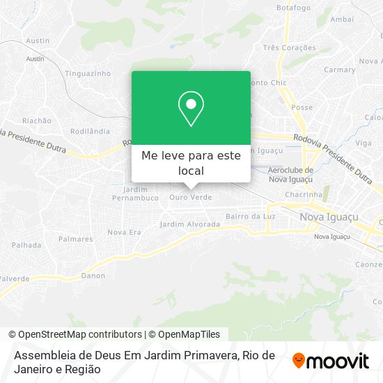 Assembleia de Deus Em Jardim Primavera mapa